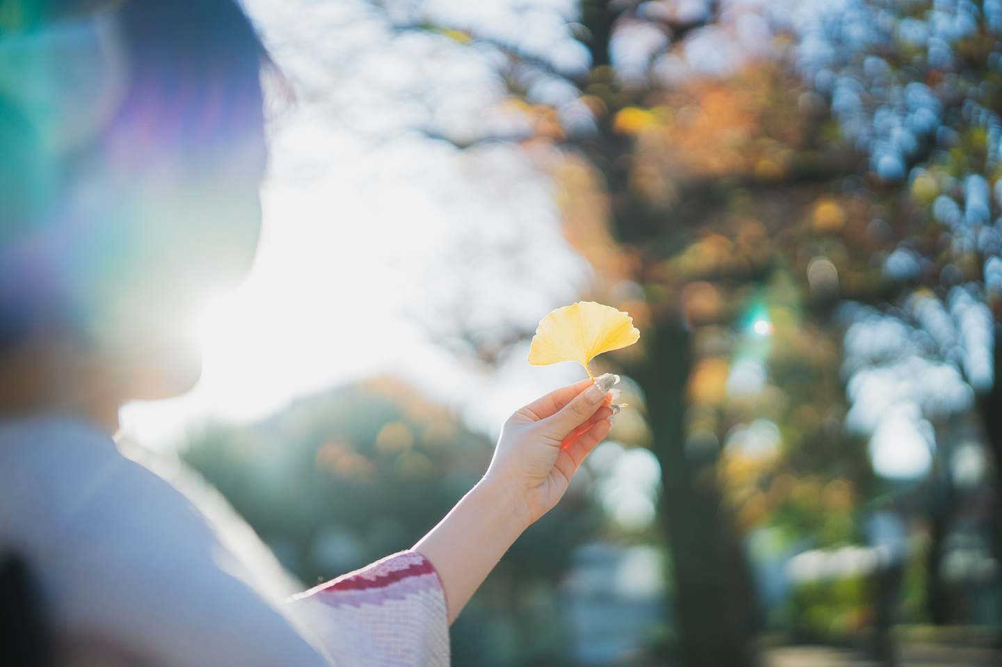 イチョウの葉 成人式前撮り