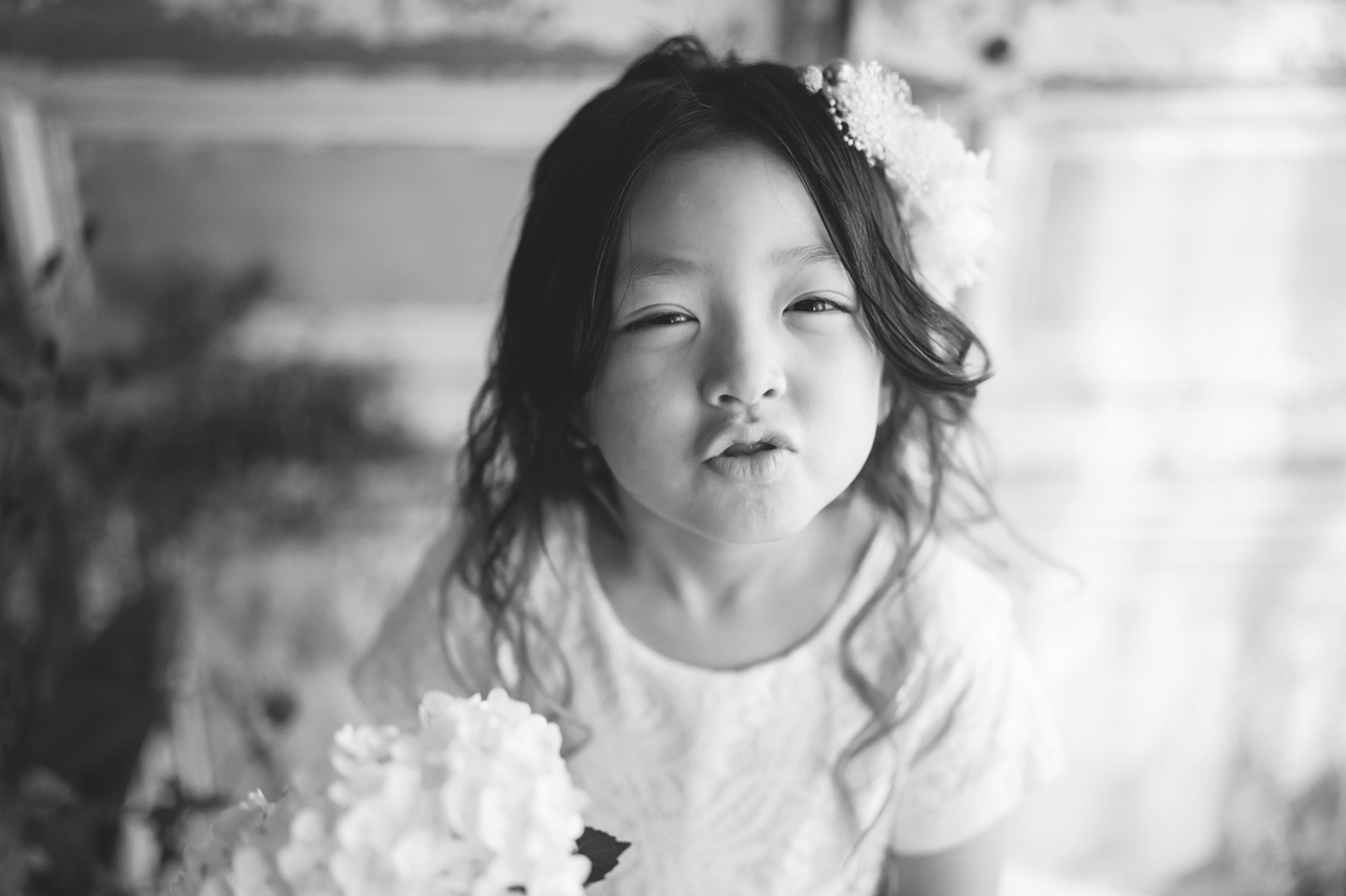 京都 子供写真 モノクロ チュー