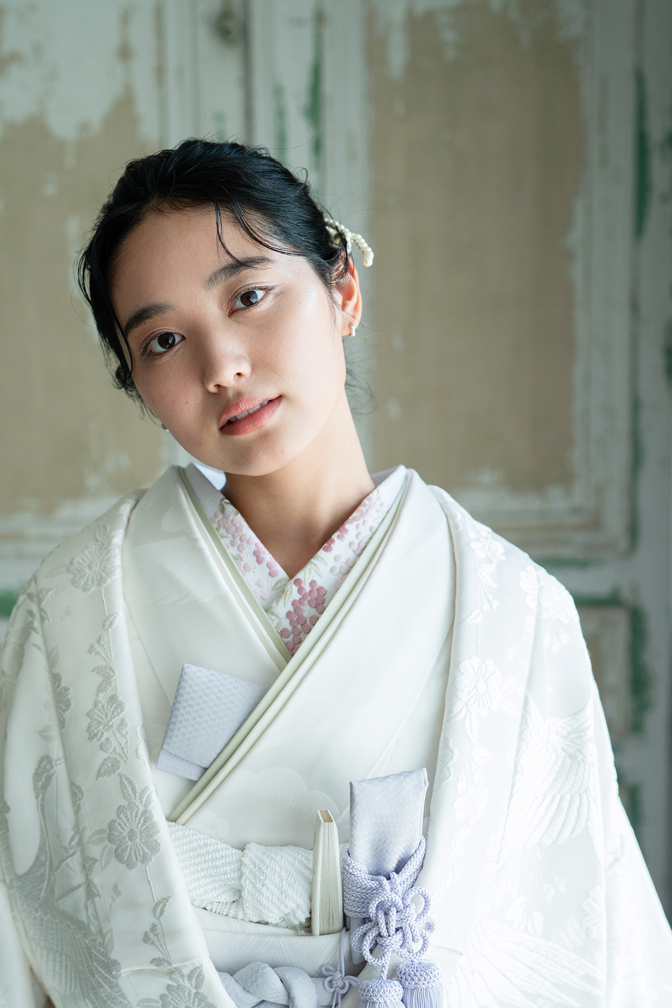 京都 白無垢&刺繍襟スタイル スタジオ撮影