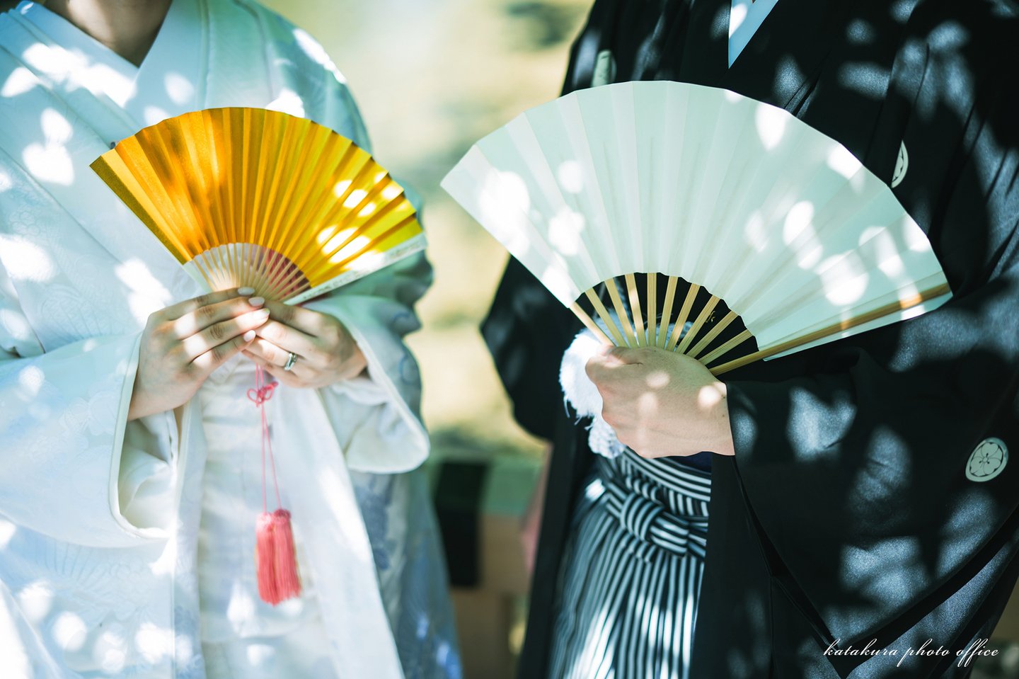婚礼扇子|木漏れ日の中で|京都|結婚式