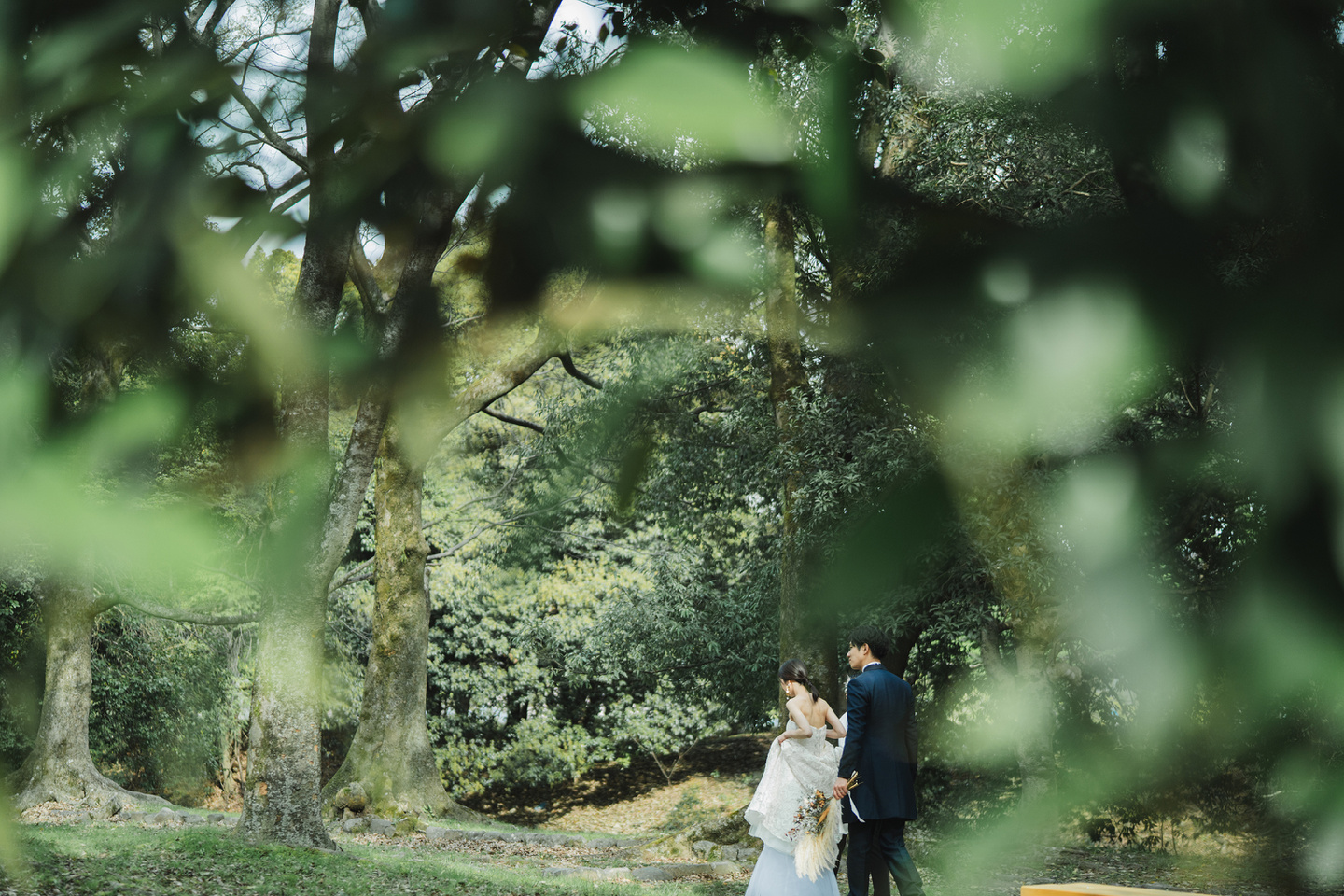 京都｜宝ヶ池｜森の中で洋装前撮り