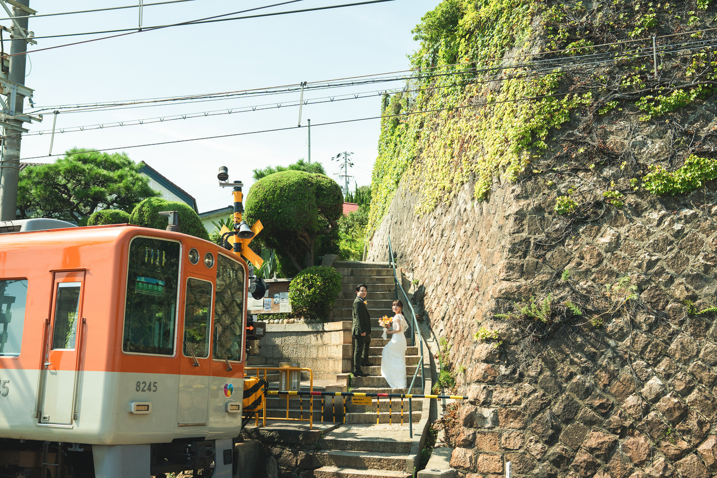 グッゲンハイム邸｜電車｜結婚式前撮り｜katakura photo office