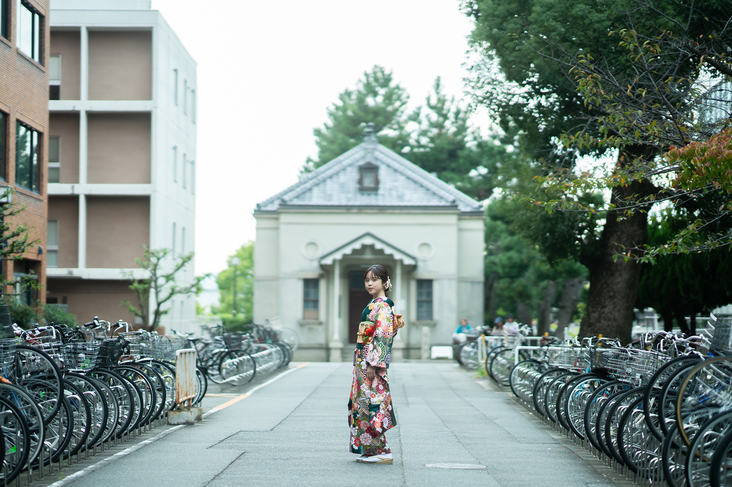 京都大学で成人式前撮り