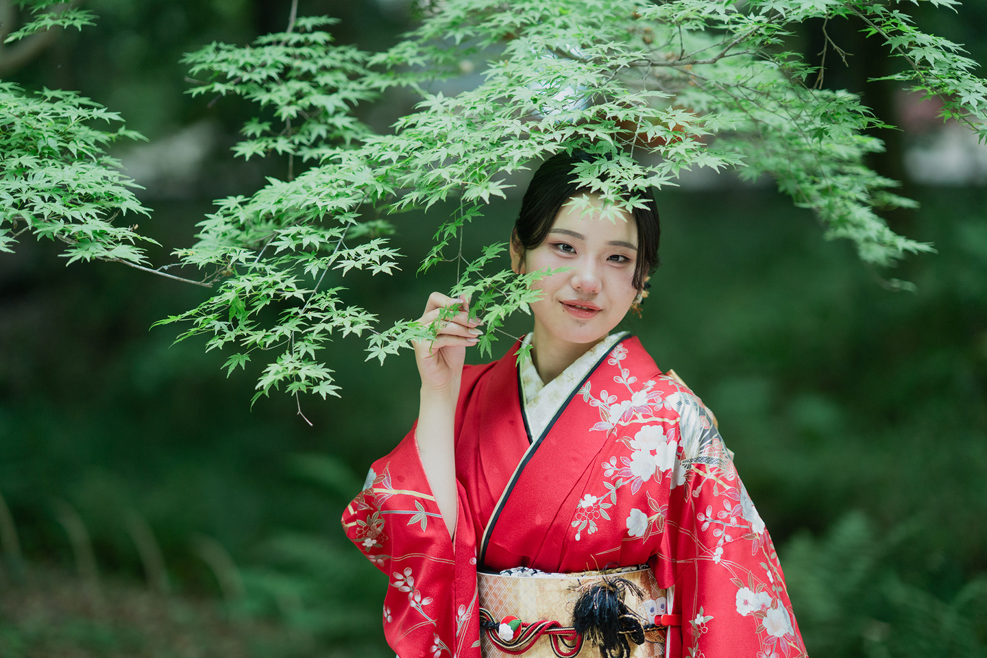 青紅葉｜成人式前撮り｜片倉写真事務所